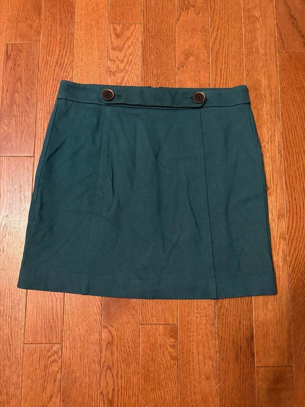 Ann Taylor Loft Green A-Line Mini Skirt Size 8